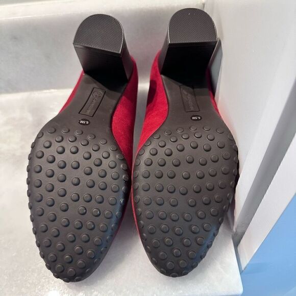 Giani Bernini Memory Foam Tavetti Pumps Dark Red Suede Shoes Size 6.5M - Picture 6 of 7